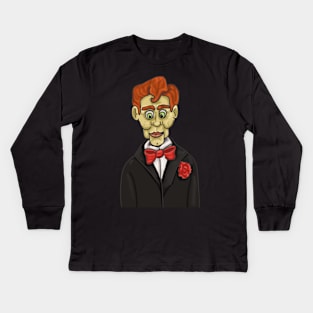 Here's Slappy- No background Kids Long Sleeve T-Shirt